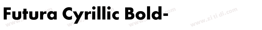 Futura Cyrillic Bold字体转换